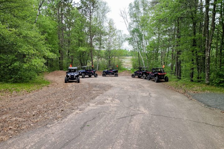 UTV's parked in a circle