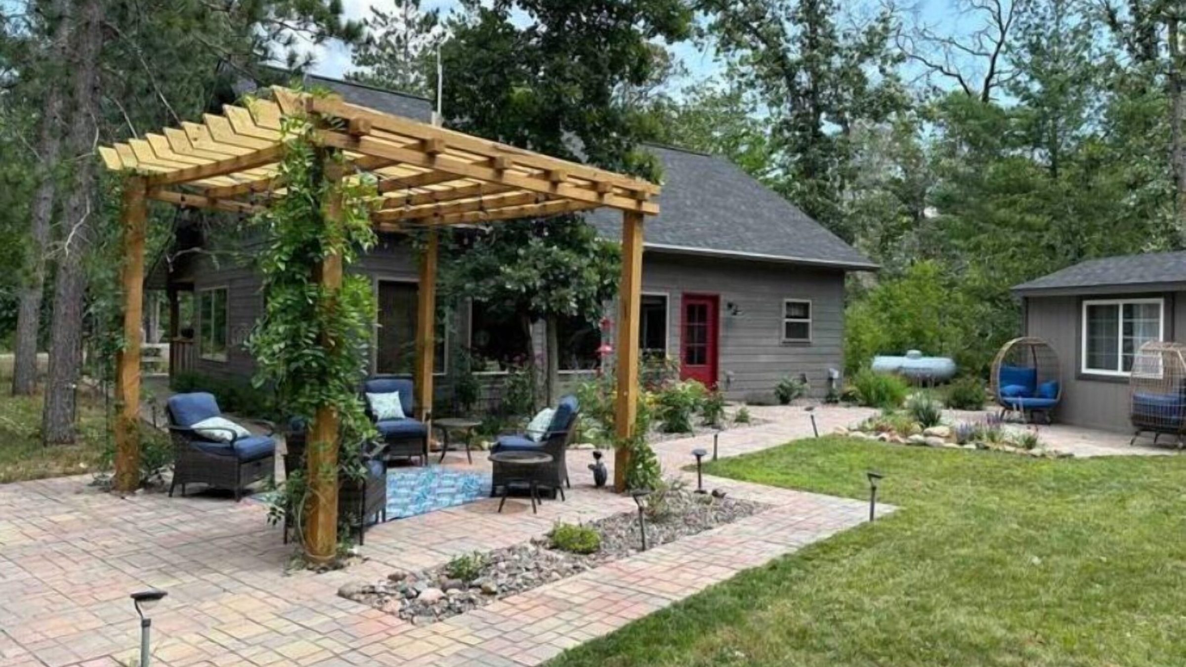 a large lawn in front of a house