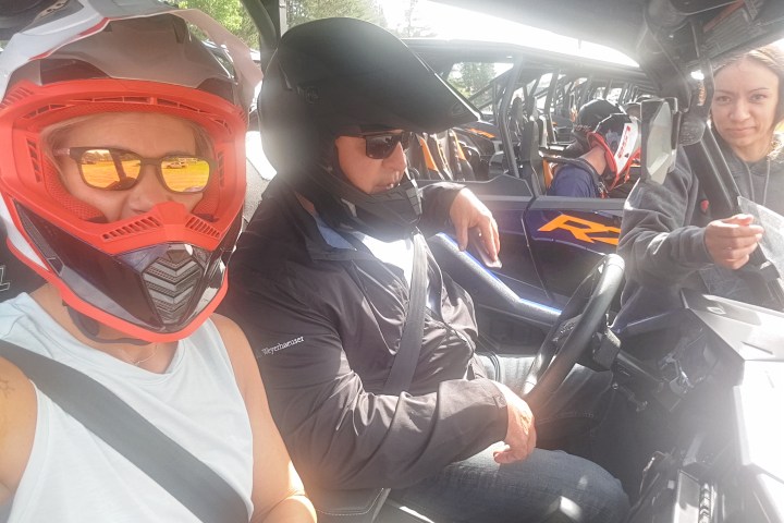 a couple of people that are sitting on a motorcycle